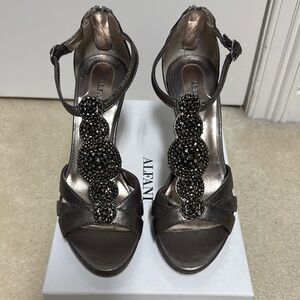 Alfani Shimmering Silver Heels